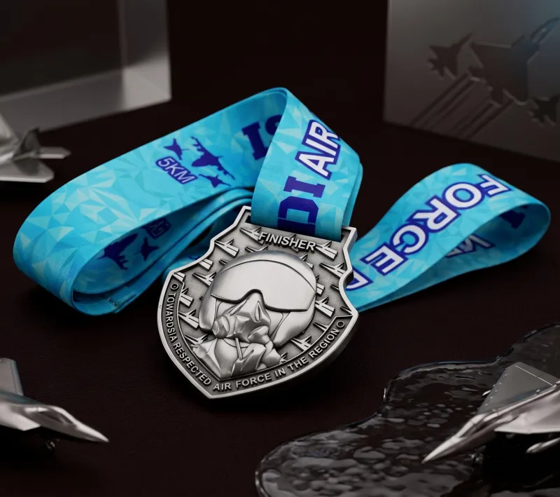 Medalla deportiva con cinta personalizada
